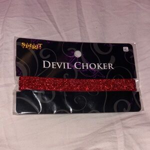 Spirit Halloween Red Sparkly Choker